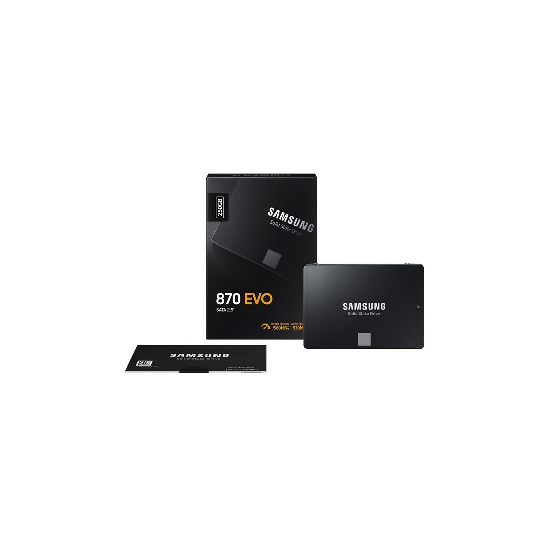 Disk SSD Samsung 870 EVO, 250GB, 2.5" SATA III, 560 MB/s, i zi