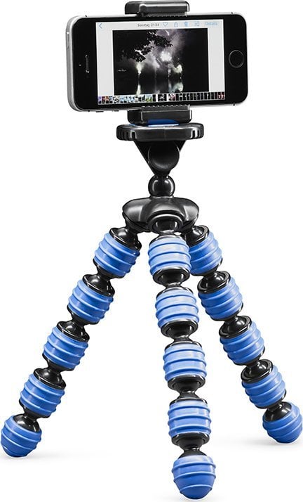 Tripod për telefon Cullmann Alpha 350 Mobile, lartësi 23 cm, kapacitet 1 kg, blu