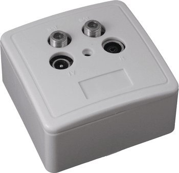 Prizë antene Axing SSD 4-00, dyshe, për ndërtim të fshehtë, e bardhë