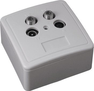 Prizë antene Axing SSD 4-00, dyshe, për ndërtim të fshehtë, e bardhë