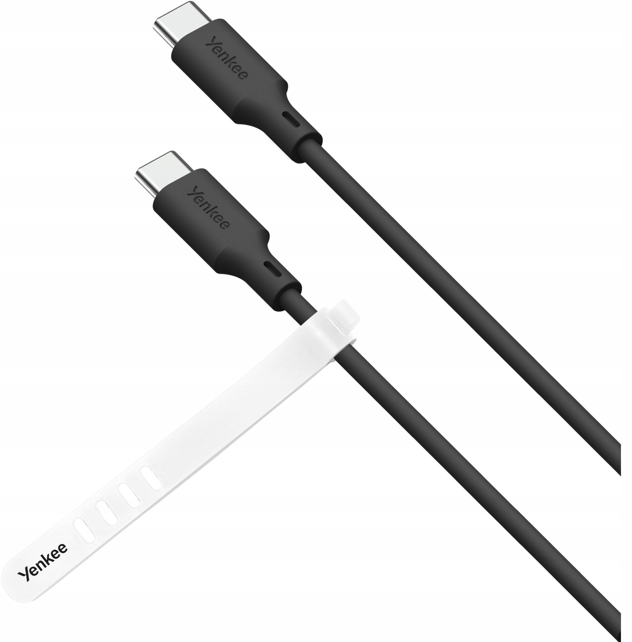 Kabllo USB C në USB C Yenkee YCU C115, 1.5m, silikon, i zi