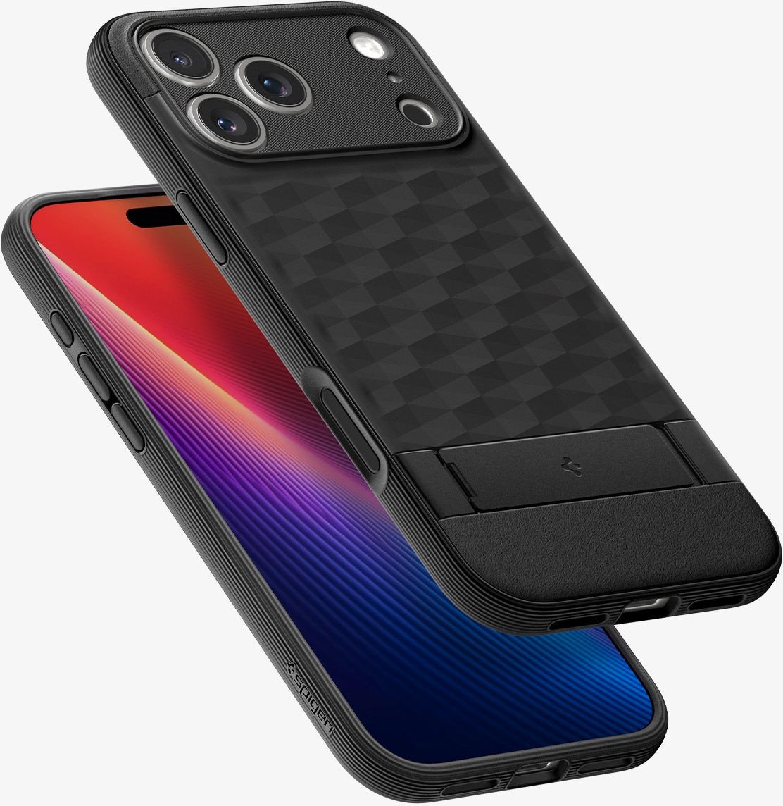 Mbrojtëse telefoni Spigen Parallax S MagSafe për iPhone 17 Pro Max, kompatibile me karikim wireless, e zezë mat