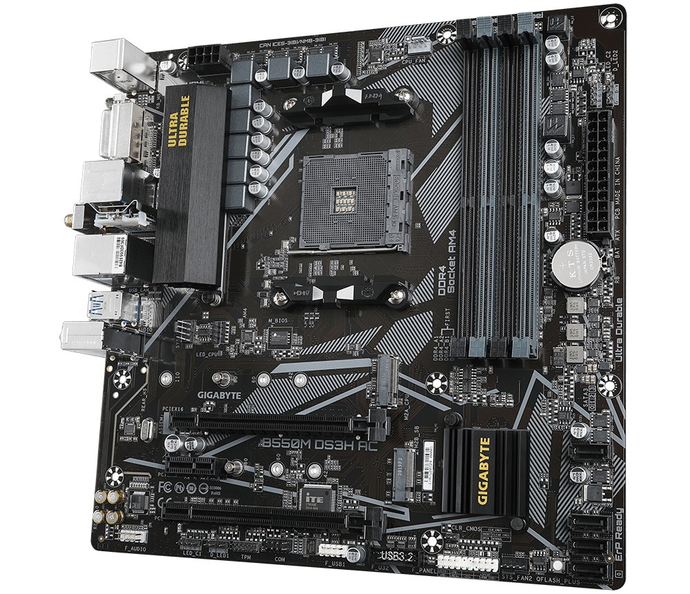 Pllakë amë Gigabyte B550M DS3H Socket AM4 micro ATX AMD  B550