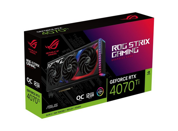 Kartë grafike ASUS ROG NVIDIA GeForce RTX 4070 Ti, OC, 12 GB GDDR6X