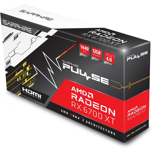 Kartë grafike Sapphire Pulse Gaming AMD Radeon RX 6700 XT, 12 GB GDDR6