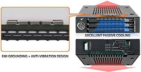 Adaptues kasete Icy Dock MB993SK-B, 3x 2.5" HDD SSD, SAS SATA, i zi