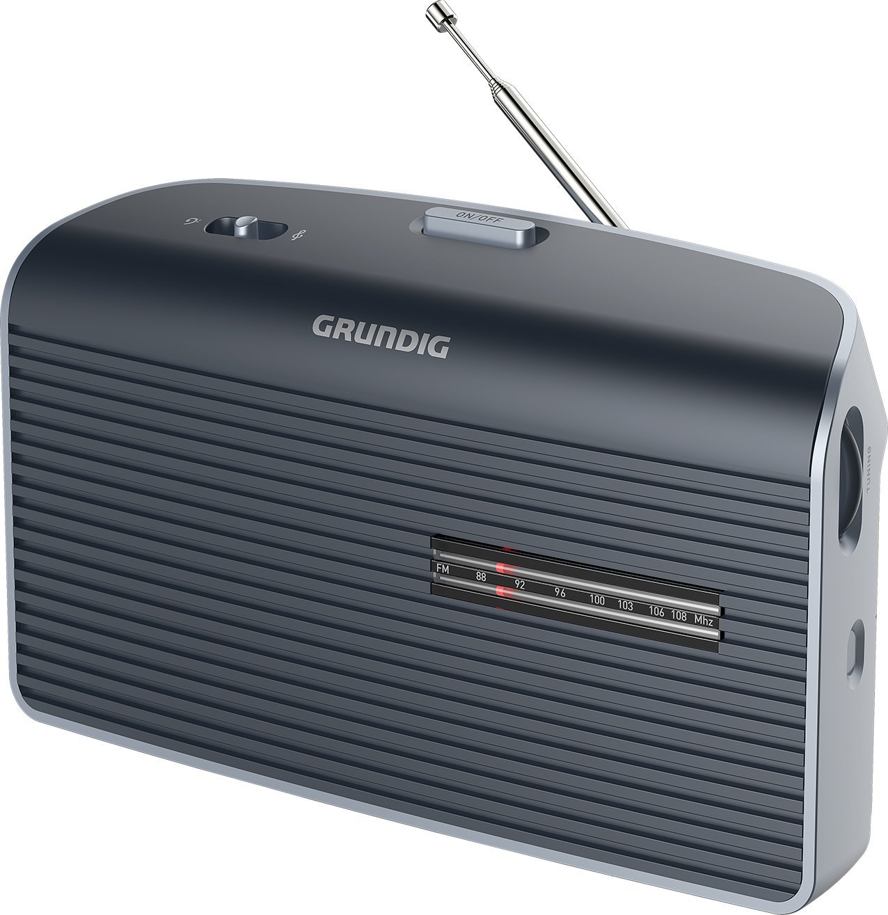 Портабилно радио Grundig Music 60X G, FM AM, работа на батерии и струја, сиво