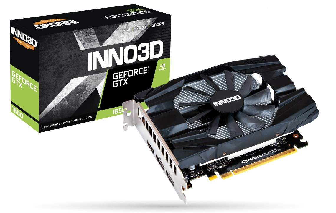 Kartë grafike Inno3D NVIDIA GeForce GTX 1650, 4 GB GDDR6, N16501-04D6-1177VA19
