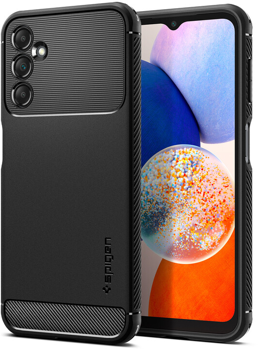 Mbrojtëse Spigen Rugged Armor për Samsung Galaxy A14 5G, e zezë