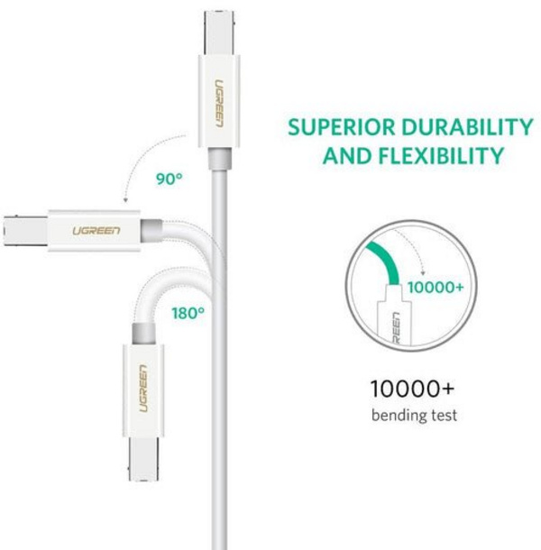 Kabllo për printer UGREEN USB-C - USB-B, 2m, e zezë