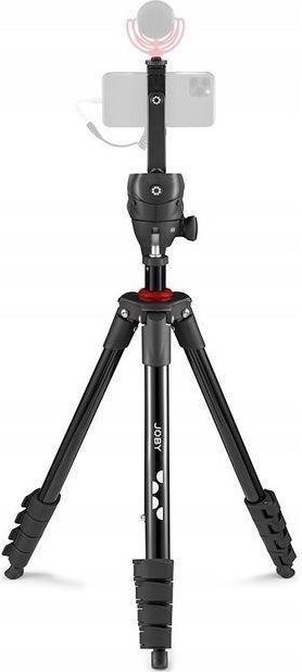 Tripod për kamera dhe smartphone Joby Compact Action Kit, lartësi 155 cm, mbajtëse GripTight 360°, i zi