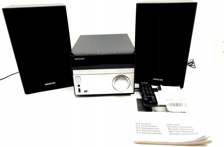 Mikrosistem stereo Sencor SMC 4600DBR Tower, 30W, Bluetooth USB CD MP3, argjendtë