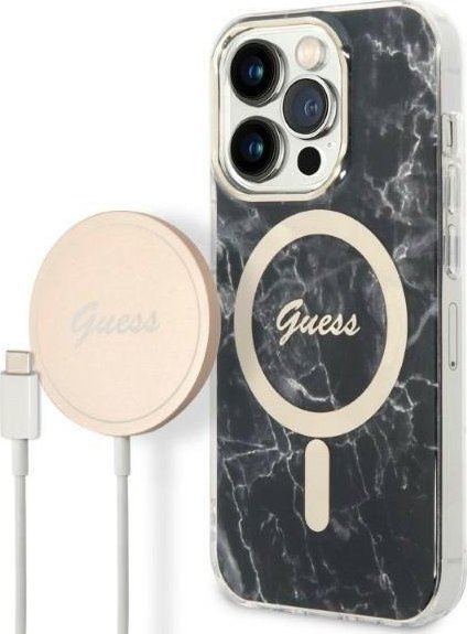 Ngarkues induktiv Guess GUE2318, 20W, 1x USB A 1x USB C, ngjyrë ari