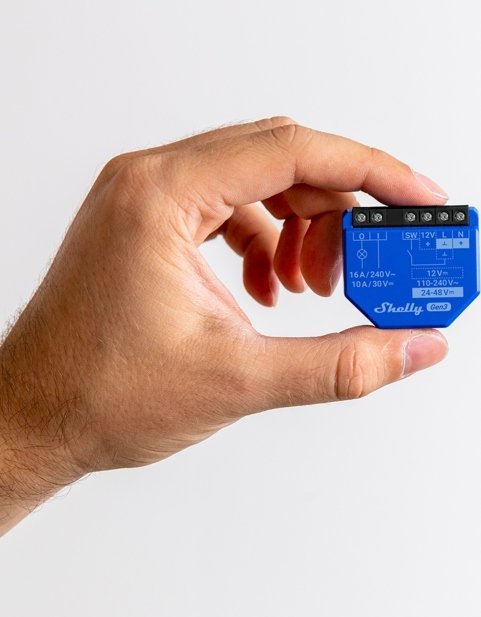 Ndërprerës i zgjuar Wi Fi Shelly 1 Gen3, rele me kontakt të thatë, kompatibil me Alexa dhe Google Home