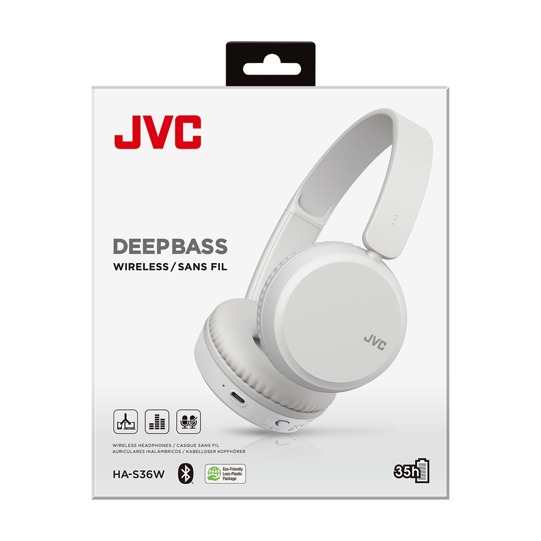 Kufje JVC HA-S36W, Wireless, Bluetooth 5.2, të bardha
