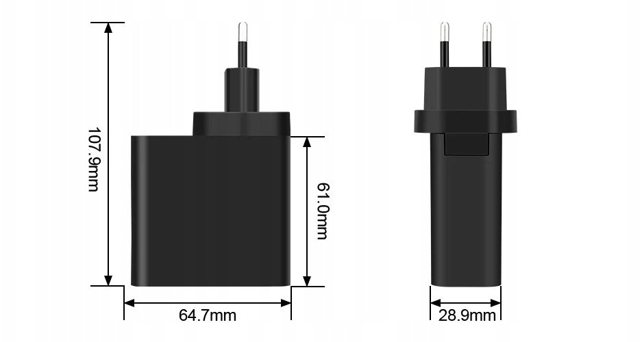 Karikues fiks LTC Max QC25, 65W, USB QC 3.0, USB C PD, i zi