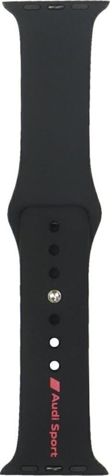 Ремче за рака Audi Sport за Apple Watch, силикон, 40 41 42mm, црно со црвено лого