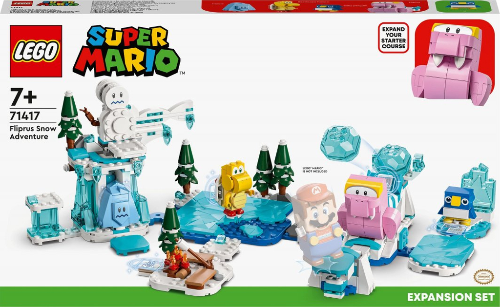 Set zgjerimi LEGO® Super Mario™ 71417 Snow Adventure with Fliprus, 567 pjesë