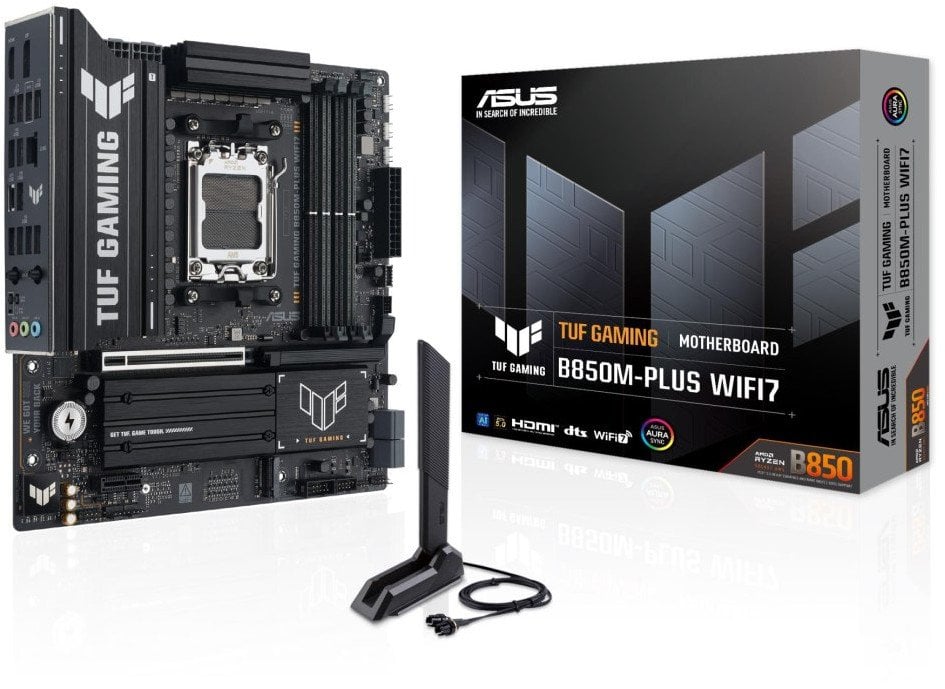 Pllakë amë ASUS TUF Gaming B850M Plus WiFi 7, Socket AM5, DDR5, e zezë