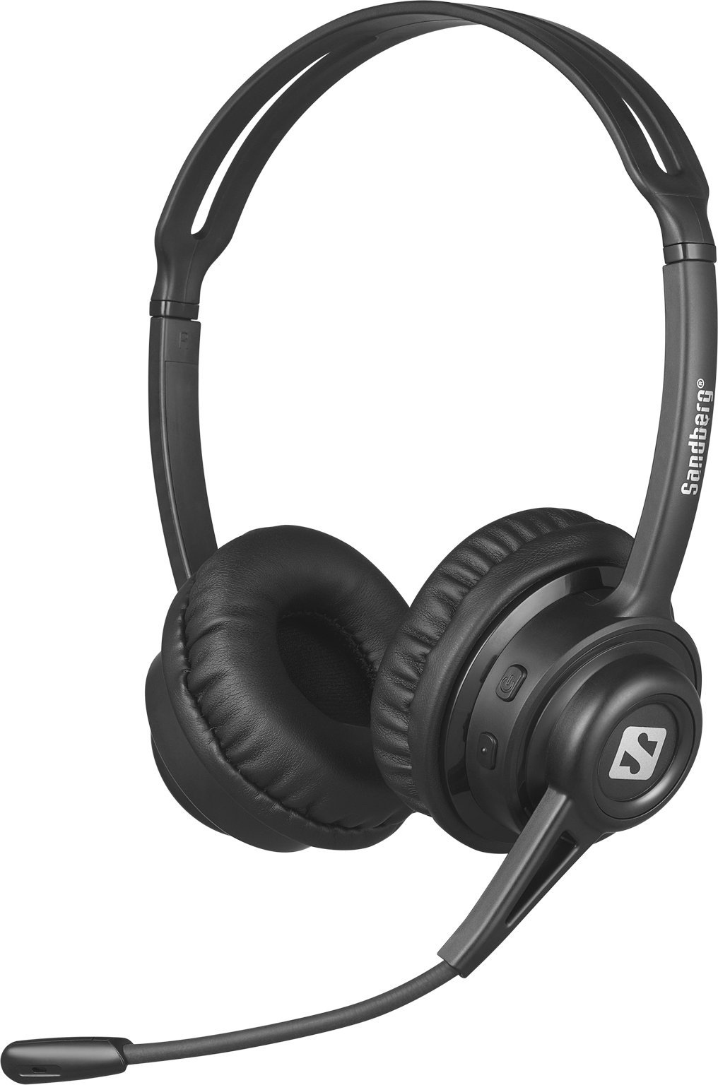 Kufje pa tela Sandberg Wireless ANC+ENC, ANC dhe ENC, USB C, të zeza