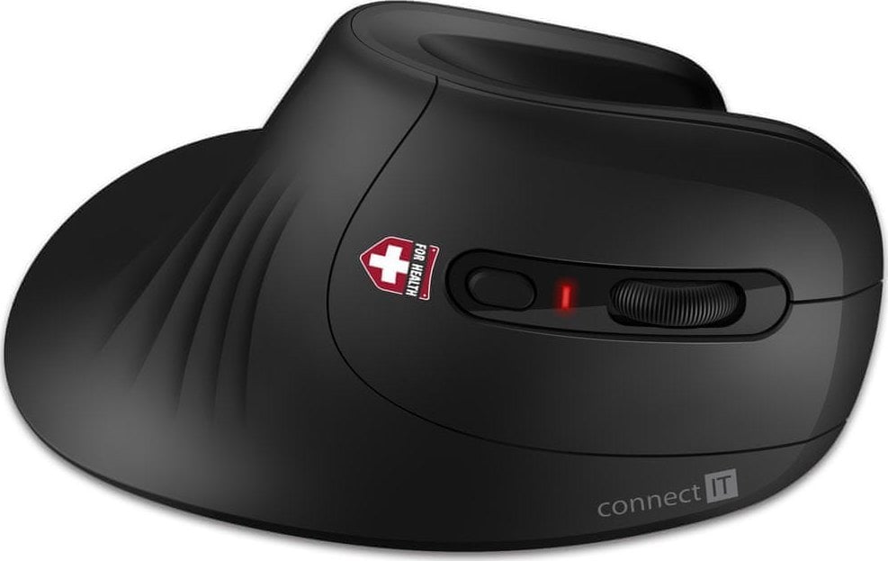 Mouse vertikal Connect IT FOR HEALTH CMO-2900-BK, pa kabllo, 1600 DPI, i zi