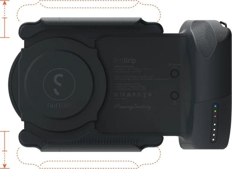 Dorezë fotografike ShiftCam ProGrip, universale për smartphone, karikim pa tela 15W, e zezë
