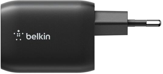 Ѕиден полнач Belkin ENA007KQBK, 2x USB-C, брзо полнење, црн