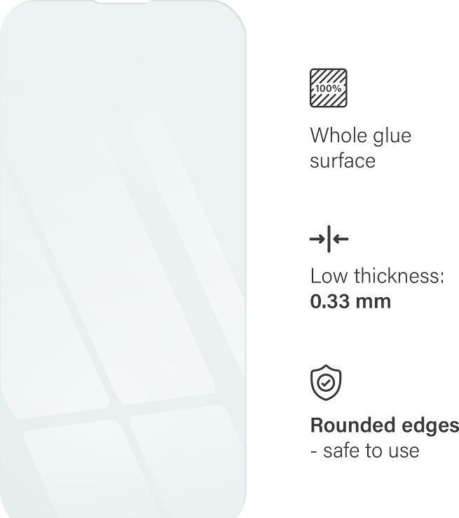 Stakll xhami i temperuar Blue Star për iPhone 15 Pro Max, 0.3mm, transparent