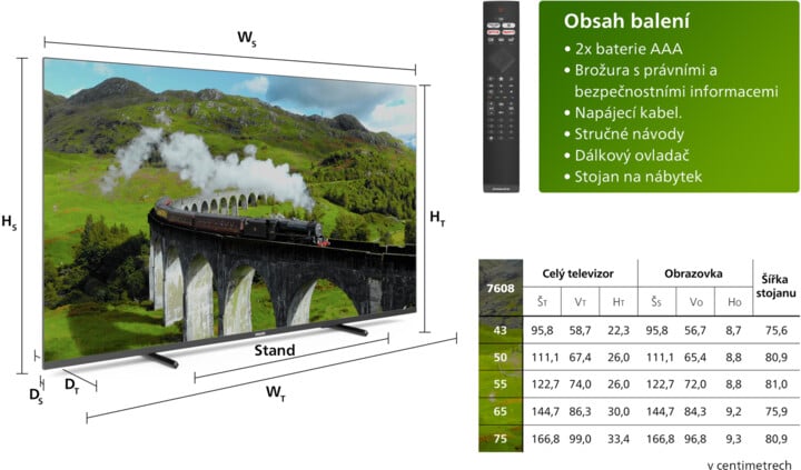 Televizor Philips 43PUS7608, 43" (108cm), 4K UHD, i zi