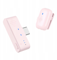 Mikrofon pa tela Luucco MiniPods K1, USB C, Noise Cancellation, rozë