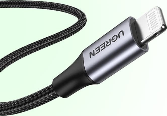 Kabllo Ugreen USB C në Lightning, 1.5 m, PD 20W, i zi