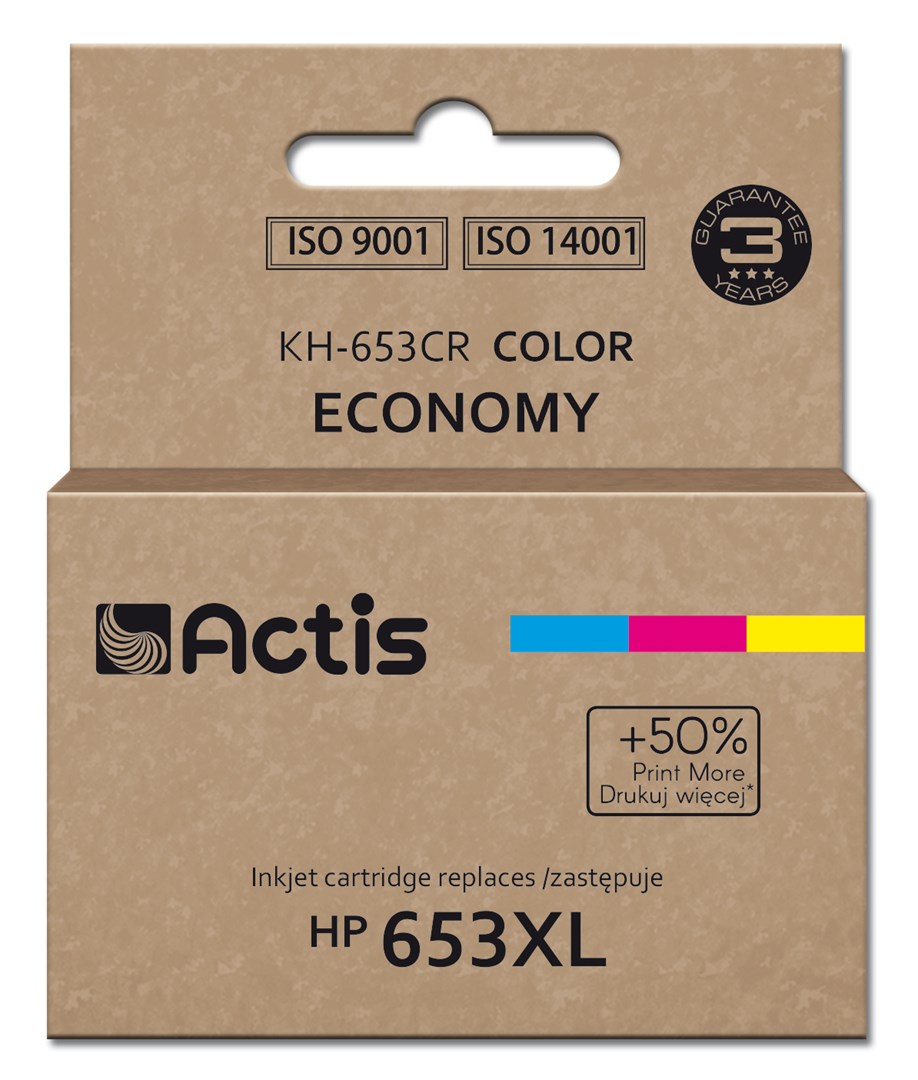 Ngjyrë për printer ACTIS KH-653CR, 18ml, 300 faqe, magenta/cian/e verdhë