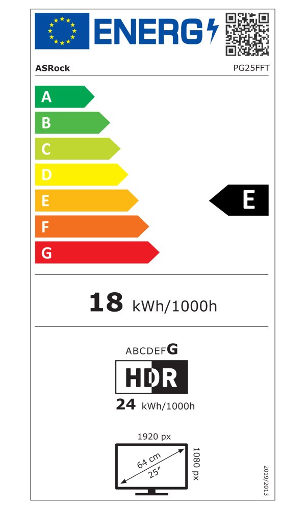Monitor ASRock Phantom Gaming PG25FFT, 24.5", Full HD, 1920x1080, i zi