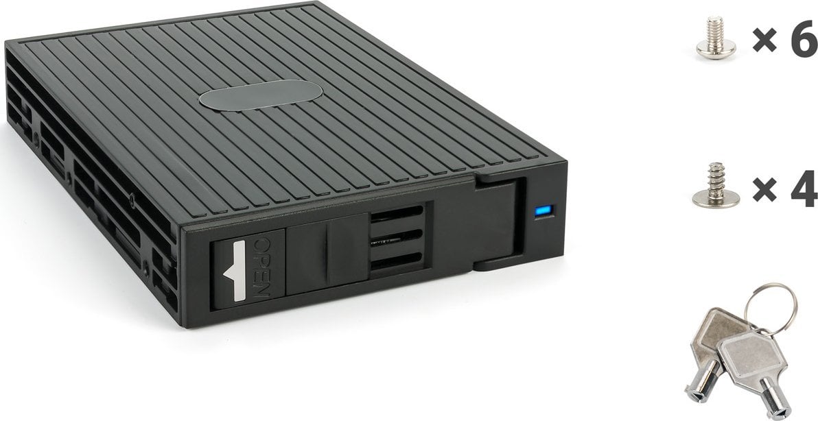 Kornizë montuese Fantec MR-25, për disk 2.5" në 3.5", e zezë