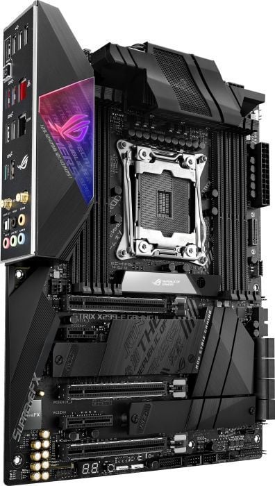 Pllakë amë ASUS ROG STRIX X299-E GAMING II, Intel X299, Socket 2066, 8 slota, Bluetooth, Wi-Fi 5, ATX