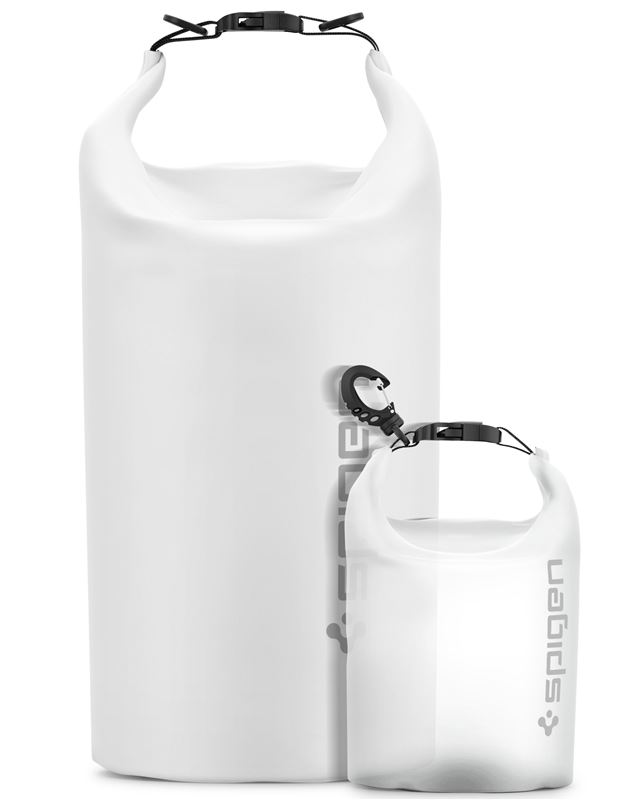 Set i çantave Spigen Aqua Shield WaterProof Dry Bag 20L + 2L A630, e bardhë