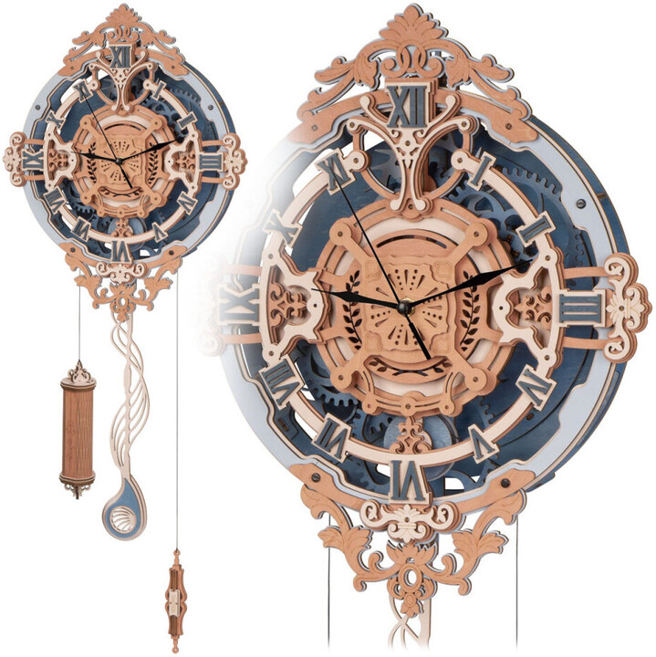 Set ndërtimi RoboTime - Wall clock, prej druri