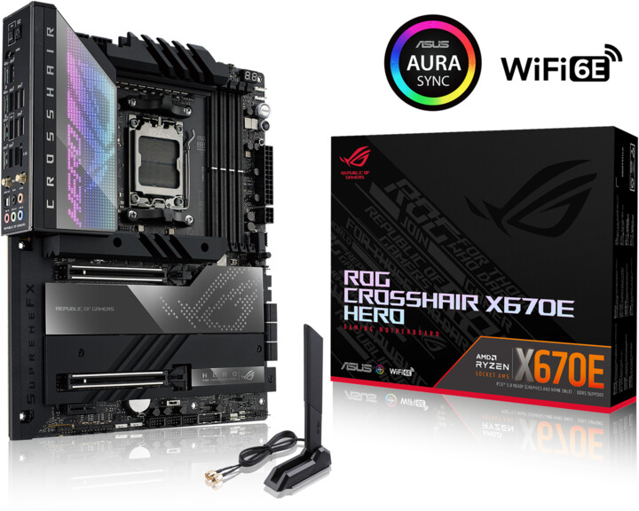 Pllakë amë ASUS ROG CROSSHAIR X670E HERO - AMD X670
