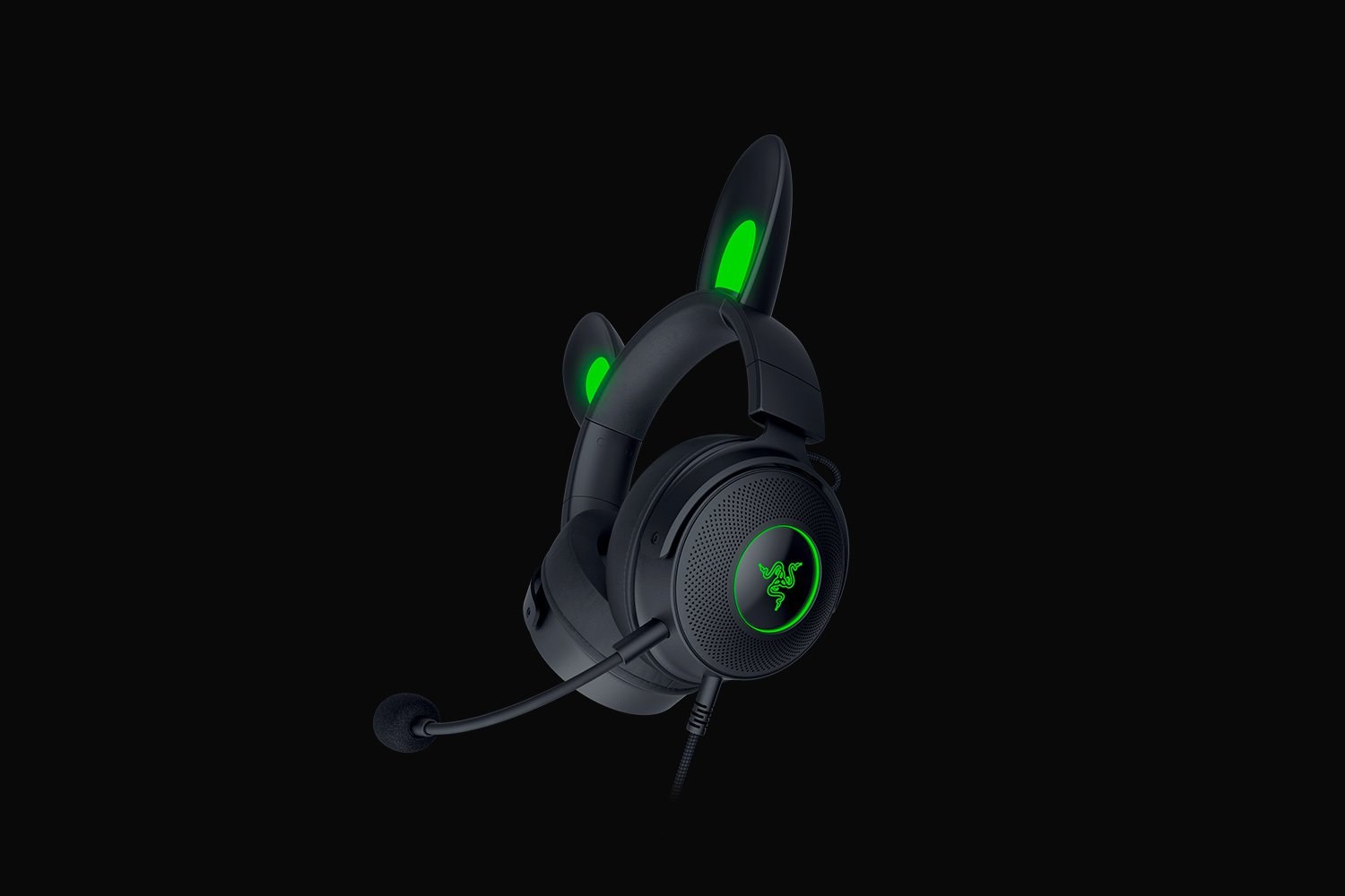 Kufje Razer Kraken V2 Pro Kitty Edition, Wired, të zeza