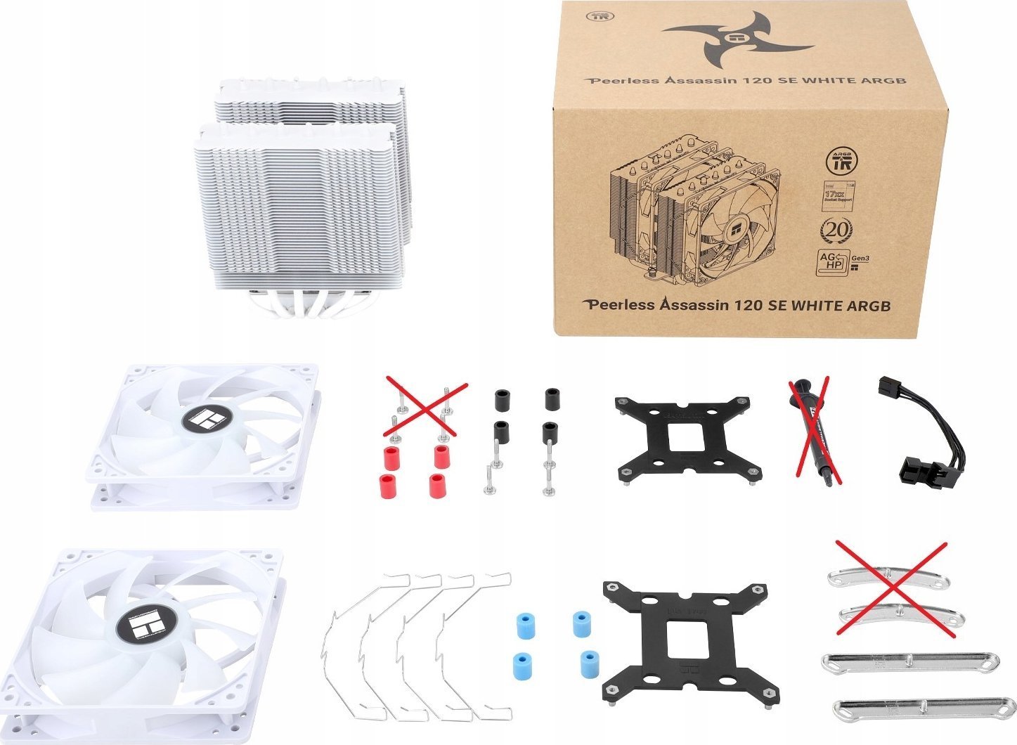 Ftohës CPU Thermalright Peerless Assassin 120 SE ARGB, dual tower, 2x 120mm, i bardhë