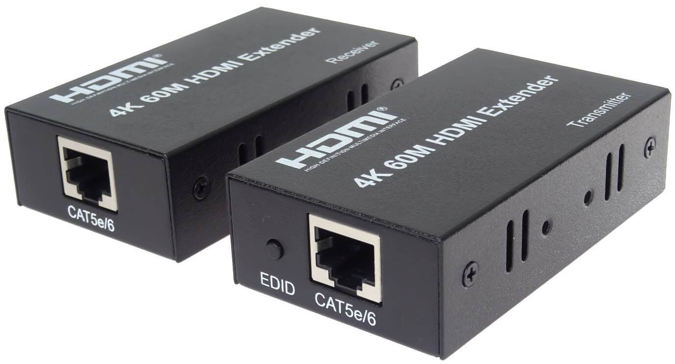 Extender HDMI PremiumCord HDMI 2.0, deri 60m, 4K 60Hz, metalik