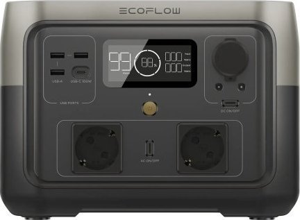 Портабилна енергетска станица EcoFlow River 2 Max, 512Wh, 500W, сива