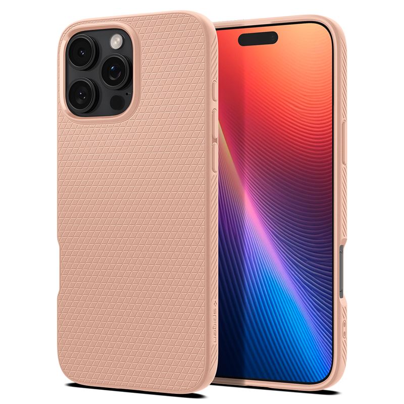 Mbështjellës për iPhone 16 Pro Max Spigen Liquid Air, rozë