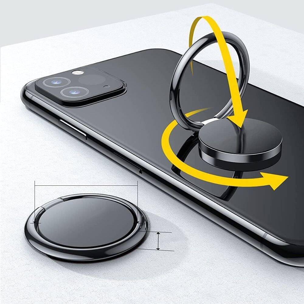 Mbajtëse magnetike për telefon Tech-Protect Ring Stand, unazë 360°, mermer rozë