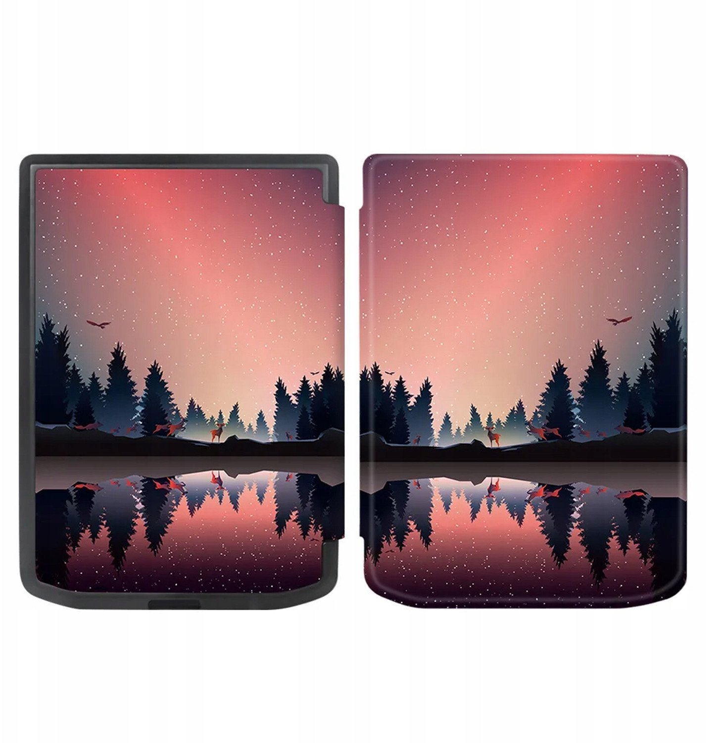 Mbulesë grafike TPU për PocketBook Verse Pro 629 634, me magnet, Night Lake
