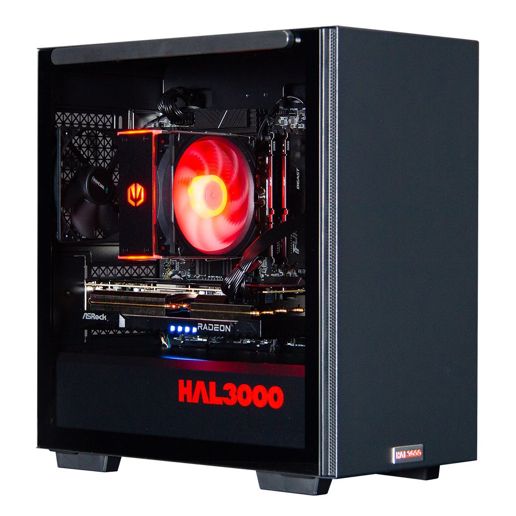 Kompjuter HAL3000 Online Gamer Pro, AMD Ryzen 5 9600X, 32GB RAM DDR5, 1TB PCIe SSD, AMD RX 7800 XT, i zi