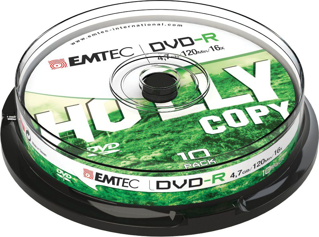 Disqe DVD R Emtec ECOVR471016CB, 4.7GB, 16x, paketim cakebox 10 copë