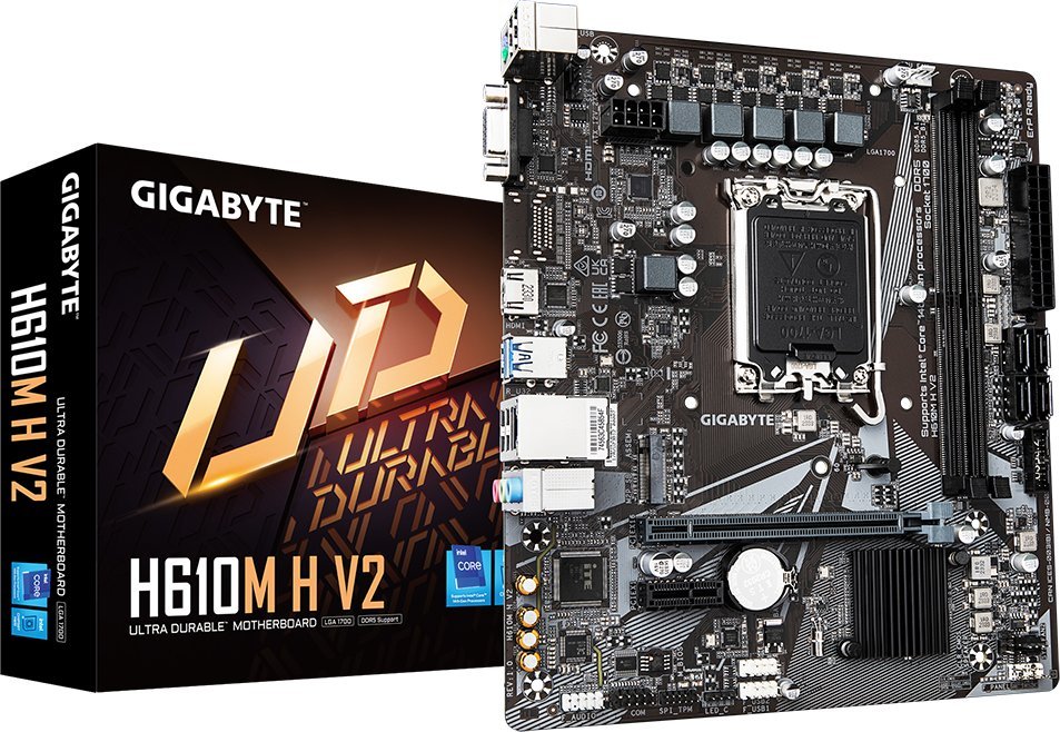 Pllakë amë Gigabyte, Intel H610, 64GB DDR5, Micro ATX