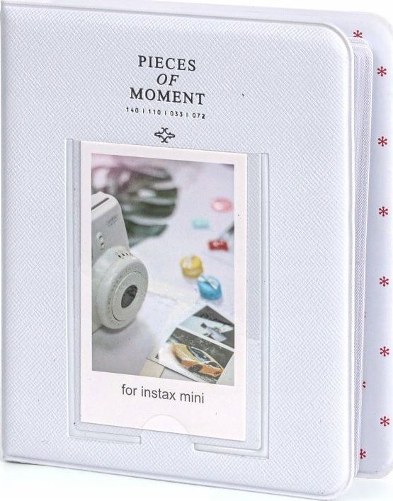 Album foto LoveInstant Photo Album, 64 foto, për Fujifilm Instax Mini, e bardhë pastel