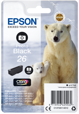 Ngjyrë për printer Epson Claria Premium Ink, 200 faqe, e zezë